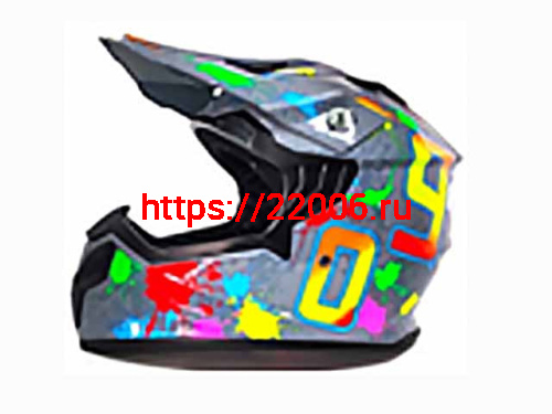 Мотошлем VIRTUE MD-911 Детский Кросс серый с рисунком (S) Мотошлем VIRTUE MD-911 Детский Кросс серый с рисунком (S)