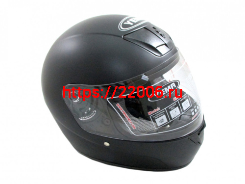 Мотошлем YM-802 черный матовый (L) Мотошлем YM-802 черный матовый (L)