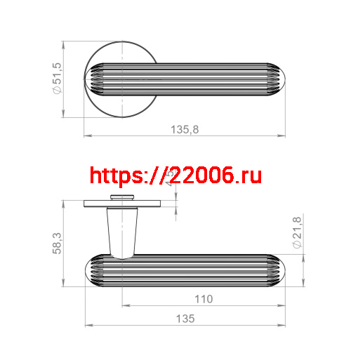 Ручка Armadillo (Армадилло) раздельная R.YM.ECLAIR BL-26 черный фото 3
