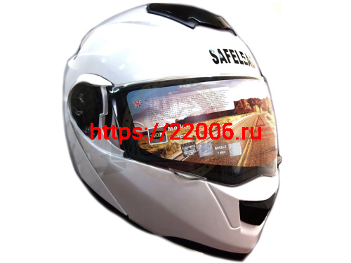 Шлем модуляр "Safelead" HF-119 TRANSFORMER с встр. очками, белый перламут., СЕРЕБРИСТЫЙ, размер М фото 3 Шлем модуляр "Safelead" HF-119 TRANSFORMER с встр. очками, белый перламут., СЕРЕБРИСТЫЙ, размер М фото 3