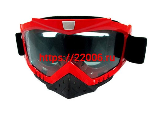 Очки 815-25 оправа красная, линза прозрачная с защитой носа Очки 815-25 оправа красная, линза прозрачная с защитой носа