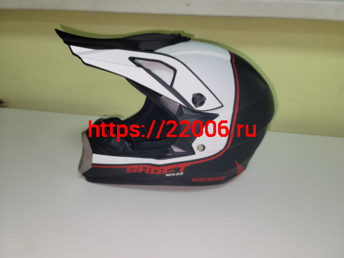 Мотошлем 126 Кросс черно-белый (XL) Мотошлем 126 Кросс черно-белый (XL)