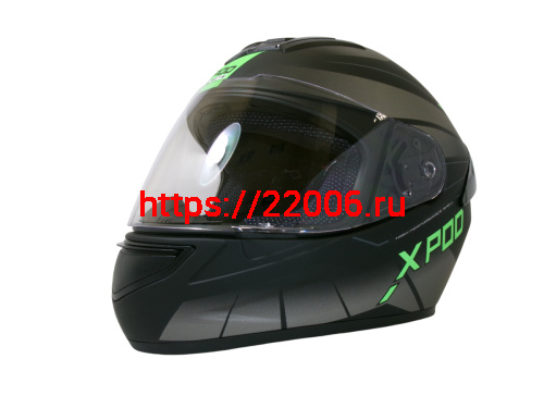 Шлем TVS RACING (Индия) XPOD DULL BLACK NEON GREEN размер M Шлем TVS RACING (Индия) XPOD DULL BLACK NEON GREEN размер M