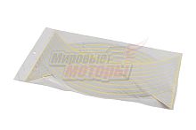 НАКЛЕЙКИ на обод колеса (светоотражающие, на 2 колеса) серебристые 17"