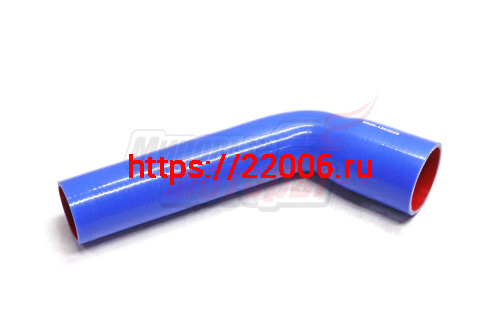 Патрубок радиатора нижний КАМАЗ, силикон.,синий,армир. L450мм,d70/60мм. (HH019) Патрубок радиатора нижний КАМАЗ, силикон.,синий,армир. L450мм,d70/60мм. (HH019)