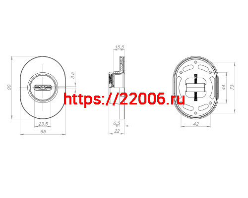Накладка Fuaro (Фуаро) на сувальдный замок ESC.S-auto.RLR/U/R.477 GR-23 графит (1шт.) фото 3 Накладка Fuaro (Фуаро) на сувальдный замок ESC.S-auto.RLR/U/R.477 GR-23 графит (1шт.) фото 3