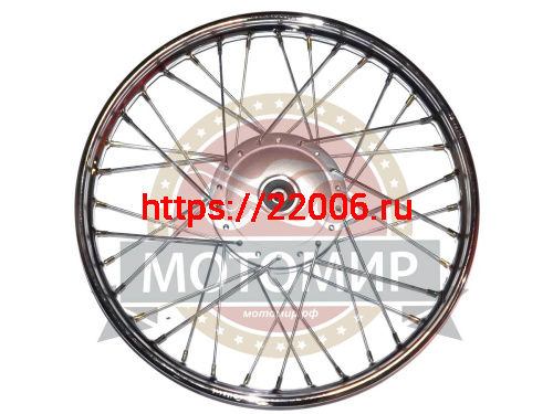 Обод 17" передний спицы, барабан. тормоз 1,4-17  Альфа, Дельта, Zodiak в сборе (в коробке 5 шт.)