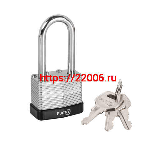 Замок Punto (Пунто) навесной PK-6540L 3 key англ. длинная дужка Замок Punto (Пунто) навесной PK-6540L 3 key англ. длинная дужка