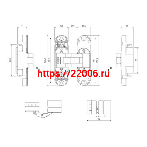 E30200.85.22 (бронза) петля AGB (АГБ) ECLIPSE 2.2 (4 накладки в комплекте) фото 2 E30200.85.22 (бронза) петля AGB (АГБ) ECLIPSE 2.2 (4 накладки в комплекте) фото 2