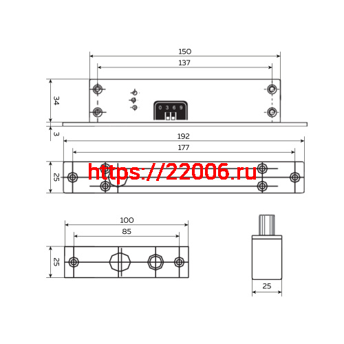 Замок-защелка Fuaro (Фуаро) врезной соленоидный электромеханический AT-EL500A-2 фото 2 Замок-защелка Fuaro (Фуаро) врезной соленоидный электромеханический AT-EL500A-2 фото 2