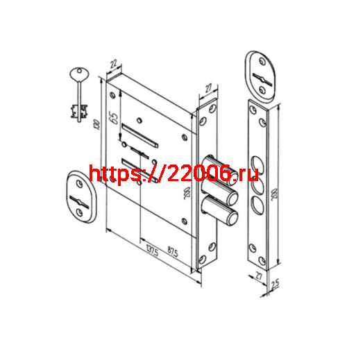 Замок kerberos (KERBEROS) врезной сувальдный 111.21.003, 3 кл. фото 2 Замок kerberos (KERBEROS) врезной сувальдный 111.21.003, 3 кл. фото 2