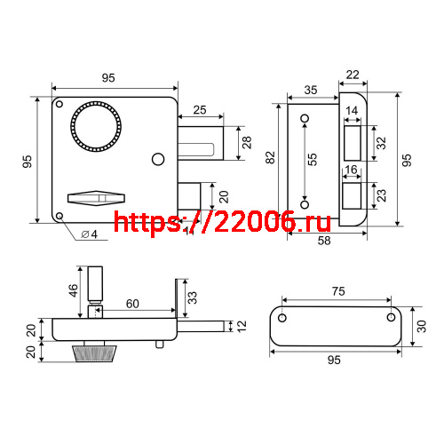 Замок Penzmash (Пензмаш) накладной ЗН3А-1 фото 3 Замок Penzmash (Пензмаш) накладной ЗН3А-1 фото 3