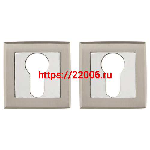 Накладка Punto (Пунто) под цилиндр ET.K.QL52 (ET QL) SN/CP-3 матовый никель/хром Накладка Punto (Пунто) под цилиндр ET.K.QL52 (ET QL) SN/CP-3 матовый никель/хром