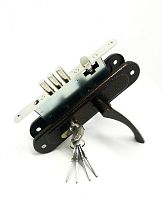 Корпус Zenit (Зенит) врезного замка с защелкой в комплекте с ручкой ЗВ4.009/17 (медь), 4 кл.