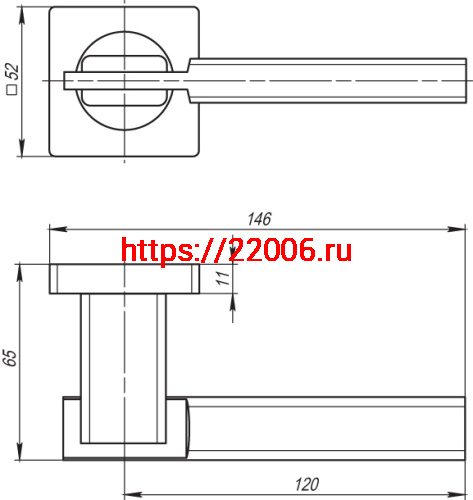 Ручка Armadillo (Армадилло) раздельная K.SQ52.TRINITY (TRINITY SQ005) SN/CP-3 матовый никель/хром фото 2 Ручка Armadillo (Армадилло) раздельная K.SQ52.TRINITY (TRINITY SQ005) SN/CP-3 матовый никель/хром фото 2