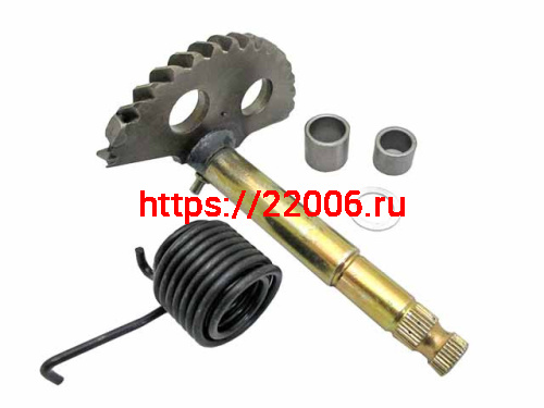 Сектор кикстартера 152QMI, 157QMJ 125/150cс 130мм (пружина и втулка) Сектор кикстартера 152QMI, 157QMJ 125/150cс 130мм (пружина и втулка)