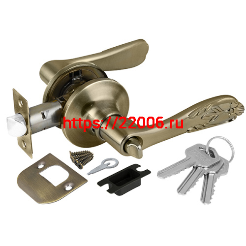 Ручка Punto (Пунто) защелка 6033 AB-E (кл./фик.) бронза Ручка Punto (Пунто) защелка 6033 AB-E (кл./фик.) бронза