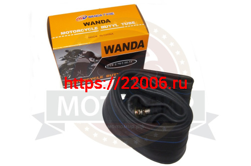 Камера 14" 2,75/3.00-14 питбайк, бутил, цветная коробочка, вентиль TR4, WANDA Камера 14" 2,75/3.00-14 питбайк, бутил, цветная коробочка, вентиль TR4, WANDA