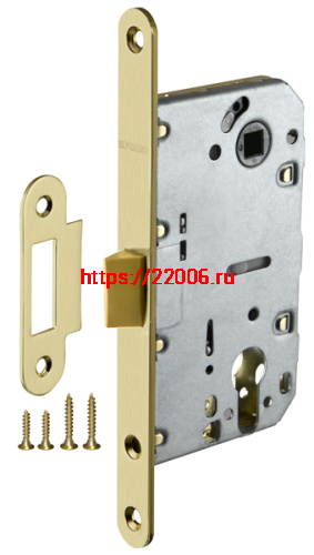Корпус Fuaro (Фуаро) врезного замка c защёлкой PLASTP85C-50 (P85C-50) SG матовое золото Корпус Fuaro (Фуаро) врезного замка c защёлкой PLASTP85C-50 (P85C-50) SG матовое золото