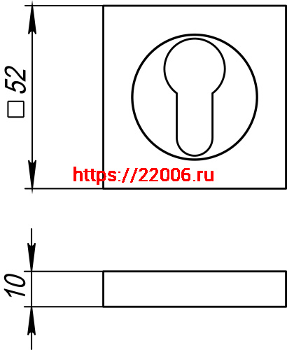 Накладка Fuaro (Фуаро) под цилиндр ET KM SG/GP-4 фото 3 Накладка Fuaro (Фуаро) под цилиндр ET KM SG/GP-4 фото 3