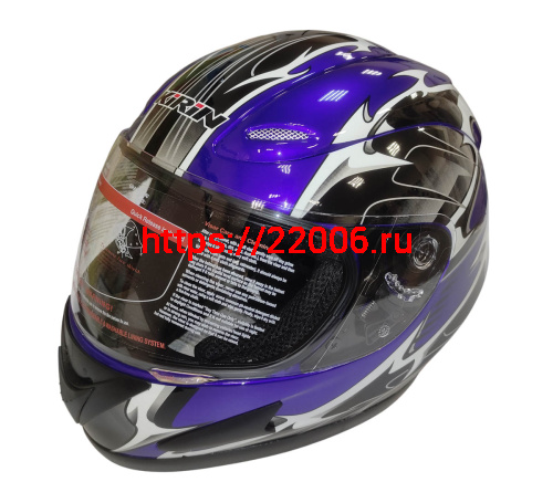 Шлем интеграл KIRIN KL-118, черный, серый, красный, синий, размер L Шлем интеграл KIRIN KL-118, черный, серый, красный, синий, размер L