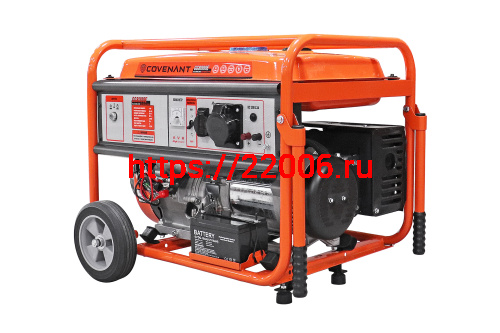Генератор бенз. "COVENANT" GG8000E (6,0/6,5кВт, LT190F, 15л.с., бак 25л, 86кг, электростартер, МЕДЬ) Генератор бенз. "COVENANT" GG8000E (6,0/6,5кВт, LT190F, 15л.с., бак 25л, 86кг, электростартер, МЕДЬ)