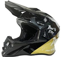 Мотошлем VIRTUE MD-902 Кросс черный с надписью (XL)