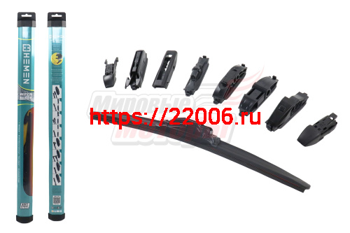 Щётка стеклоочистителя бескаркасная Sport-Design HEMEN 375 мм + 8 адаптеров (HBL375) Щётка стеклоочистителя бескаркасная Sport-Design HEMEN 375 мм + 8 адаптеров (HBL375)