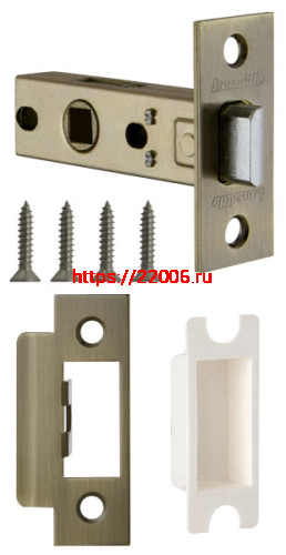 Защелка Armadillo (Армадилло) врезная LH 120-45-25 AB Бронза SKIN /прям/ Защелка Armadillo (Армадилло) врезная LH 120-45-25 AB Бронза SKIN /прям/