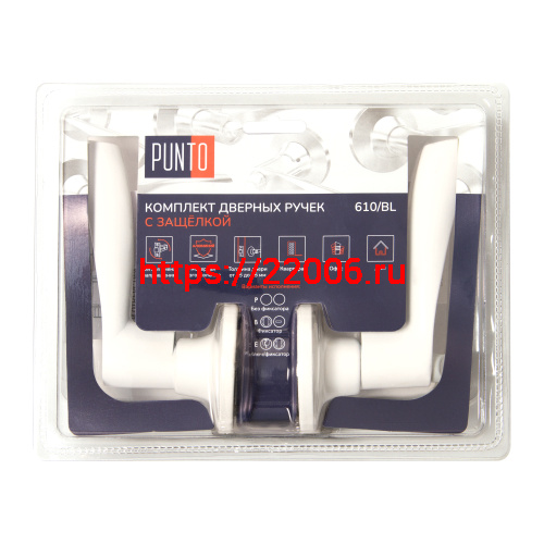Ручка Punto (Пунто) защелка DK610/BL WH-BK (фик.) белый Ручка Punto (Пунто) защелка DK610/BL WH-BK (фик.) белый