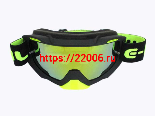 Очки YH-119 оправа черная матовая, линза желтая зеркальная с защитой носа Очки YH-119 оправа черная матовая, линза желтая зеркальная с защитой носа