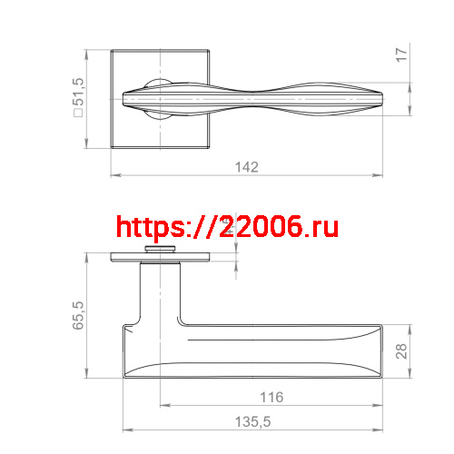 Ручка Armadillo (Армадилло) раздельная K.YM.BANOFFE FSG-39 флор. золото фото 5