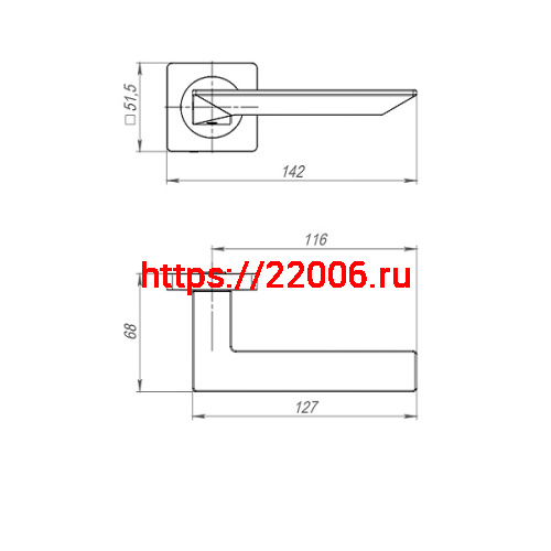 Ручка Ajax (Аякс) раздельная K.JK51.ULTRA (ULTRA JK) BL-24 черный фото 2 Ручка Ajax (Аякс) раздельная K.JK51.ULTRA (ULTRA JK) BL-24 черный фото 2