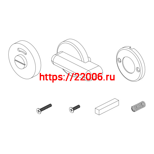 Ручка Ajax (Аякс) поворотная BK6.WC.CABIN SS нержавеющ.сталь фото 2 Ручка Ajax (Аякс) поворотная BK6.WC.CABIN SS нержавеющ.сталь фото 2