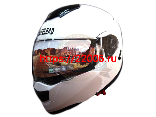 Шлем модуляр "Safelead" HF-119 TRANSFORMER с встр. очками, белый перламут., СЕРЕБРИСТЫЙ, размер М фото 4 Шлем модуляр "Safelead" HF-119 TRANSFORMER с встр. очками, белый перламут., СЕРЕБРИСТЫЙ, размер М фото 4