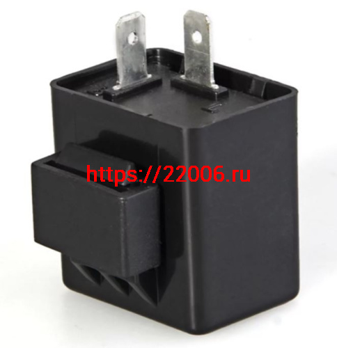 Реле поворотов с сигналом 2-х контактное мопед Дельта, Альфа, Орион квадратное TMMP Реле поворотов с сигналом 2-х контактное мопед Дельта, Альфа, Орион квадратное TMMP