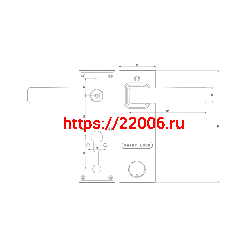 Электронный замок Sanyo D700 Usmart Go DM70 с WiFi, ручка скоба 1800 мм, черный фото 3 Электронный замок Sanyo D700 Usmart Go DM70 с WiFi, ручка скоба 1800 мм, черный фото 3