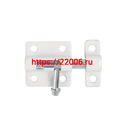 Шпингалет Ajax (Аякс) мебельный металлический SPD40х30 WH белый