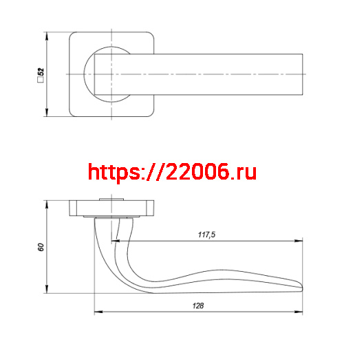 Ручка Punto (Пунто) раздельная K.ZQ51.INTEGRA (INTEGRA ZQ) GR-23 графит фото 2 Ручка Punto (Пунто) раздельная K.ZQ51.INTEGRA (INTEGRA ZQ) GR-23 графит фото 2