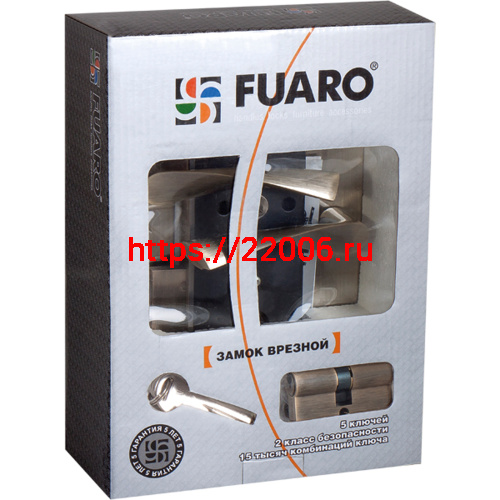Замок цилиндровый Fuaro (Фуаро) с в комплекте с ручкой LOCKSET.9013 (SET F9011) SN/CP мат.никель фото 2 Замок цилиндровый Fuaro (Фуаро) с в комплекте с ручкой LOCKSET.9013 (SET F9011) SN/CP мат.никель фото 2