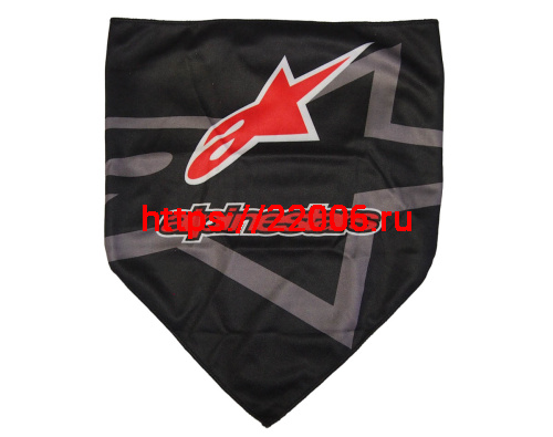 Платок мото/скутер ГРАФИКА (треугольный, сзади на липучке, защита дыхания, ЗВЕЗДА/AlpineSt SA0001