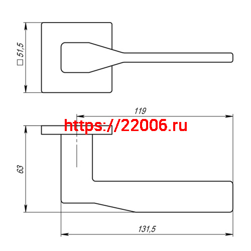 Ручка Armadillo (Армадилло) раздельная K.USS52.GRAND (GRAND USS) BL-26 черный фото 4 Ручка Armadillo (Армадилло) раздельная K.USS52.GRAND (GRAND USS) BL-26 черный фото 4