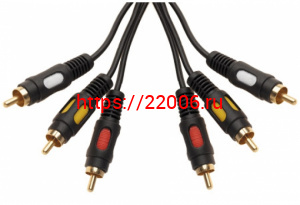 Шнур 3RCA - 3RCA 1.5М (GOLD) REXANT Шнур 3RCA - 3RCA 1.5М (GOLD) REXANT