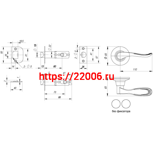 Ручка Punto (Пунто) защелка DK630 PB-PS (6030 PB-P) (без фик.) золото фото 3 Ручка Punto (Пунто) защелка DK630 PB-PS (6030 PB-P) (без фик.) золото фото 3