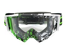 Очки 815-138 оправа бело-зеленая, линза прозрачная