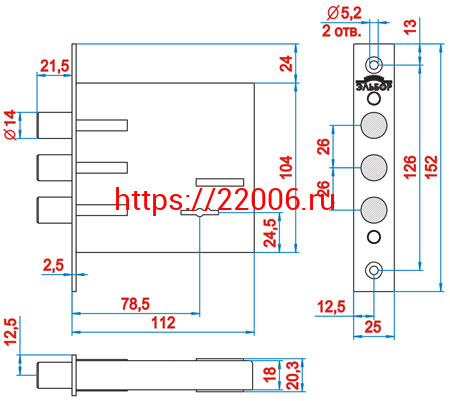 Замок Elbor (Эльбор) врезной сувальдный Кремень 1.04.02, 5 кл. /02209/ фото 2 Замок Elbor (Эльбор) врезной сувальдный Кремень 1.04.02, 5 кл. /02209/ фото 2