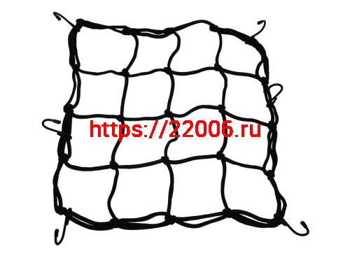 Сетка для крепления багажа черная (4мм, 30х30см) мет.крючки RSCN-001 Сетка для крепления багажа черная (4мм, 30х30см) мет.крючки RSCN-001