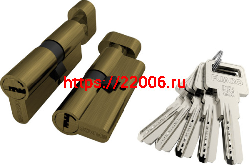 Цилиндровый Fuaro (Фуаро) механизм (R602/60) R6002Knob60(25+10+25) AB бронза 5Key с вертушкой Цилиндровый Fuaro (Фуаро) механизм (R602/60) R6002Knob60(25+10+25) AB бронза 5Key с вертушкой
