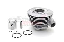 Цилиндр Веломотор Д6 Д8 (D=37.8 mm) с поршнем+палец+кольца+стопорнюкольц