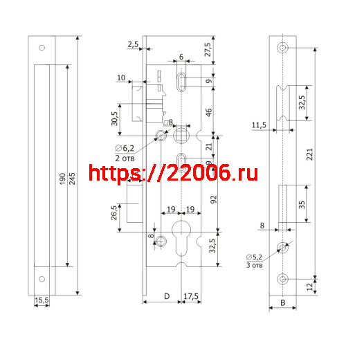 Корпус Guardian (Гардиан) узкопрофильного замка с защёлкой PROFI 30.11.16 /123:231/ фото 2 Корпус Guardian (Гардиан) узкопрофильного замка с защёлкой PROFI 30.11.16 /123:231/ фото 2